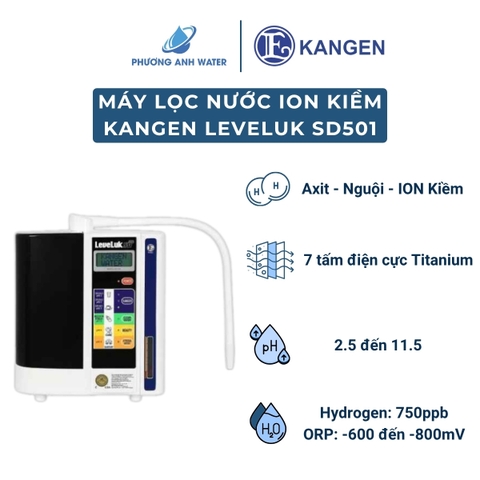 Máy lọc nước ION Kiềm Kangen Leveluk SD501