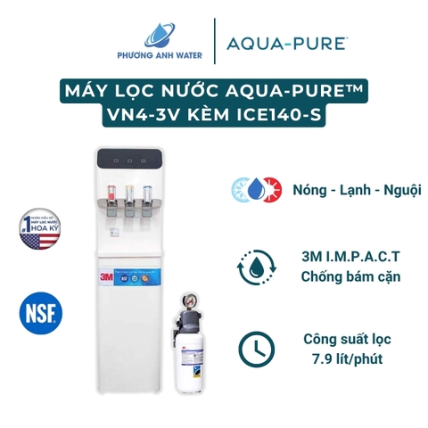 Cây lọc nước nóng lạnh VN4-3V-WH (tích hợp Aqua-Pure™ ICE140-S)