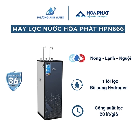 Máy lọc nước nóng lạnh Hòa Phát HPN666 11 lõi