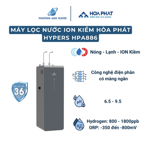 Máy lọc nước nóng lạnh ION Kiềm Hòa Phát HPA886