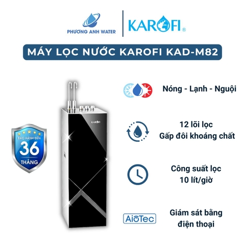 Máy lọc nước nóng lạnh Karofi KAD-M82 12 lõi