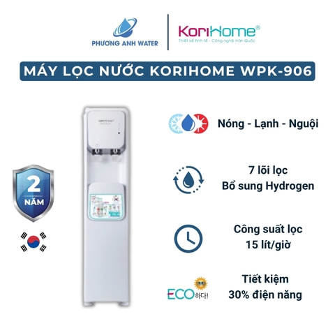 Máy lọc nước nóng lạnh Korihome WPK-906 7 lõi
