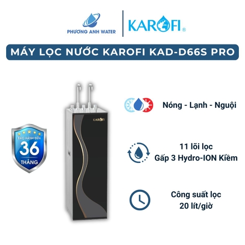 Máy lọc nước nóng lạnh Karofi KAD-D66S PRO 11 lõi