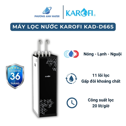 Máy lọc nước nóng lạnh Karofi KAD-D66S 11 lõi