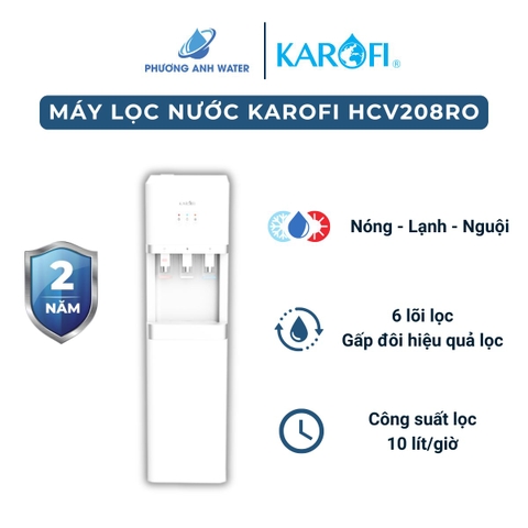 Máy lọc nước nóng lạnh Karofi HCV208RO 6 lõi