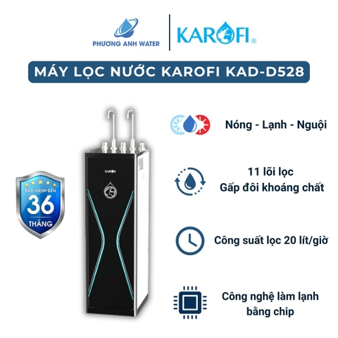 Máy lọc nước nóng lạnh Karofi KAD-D528 11 lõi