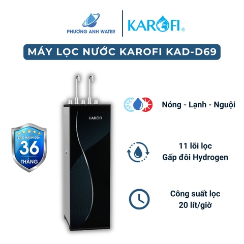 Máy lọc nước nóng lạnh Karofi KAD-D69 11 lõi