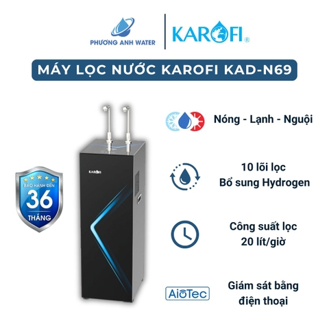 Máy lọc nước nóng lạnh Karofi KAD-N69 10 lõi