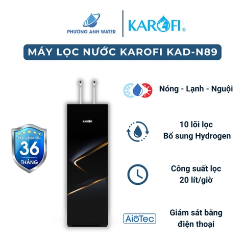 Máy lọc nước nóng lạnh Karofi KAD-N89 10 lõi