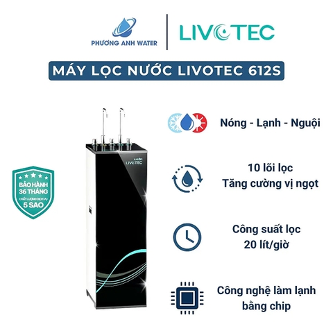 Máy lọc nước nóng lạnh Livotec 612S 10 lõi