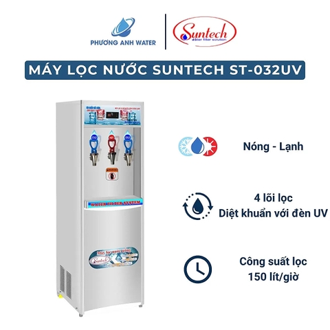 Máy lọc nước 3 vòi nóng lạnh Suntech ST-032UV 4 lõi