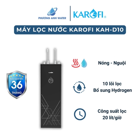 Máy lọc nước nóng nguội Karofi KAH-D10 10 lõi