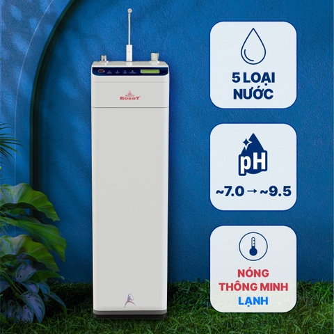 Máy lọc nước RO Hydrogen Kiềm nóng lạnh Robot HYDROELITE-9