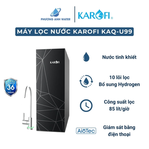 Máy lọc nước RO Karofi KAQ-U99 để gầm 10 lõi