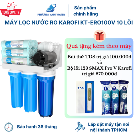 Máy lọc nước RO Karofi KT-ERO100V để gầm 10 lõi