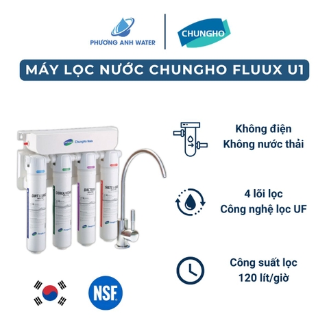 Máy lọc nước UF Chungho FLUUX U1 Undersink 4 lõi