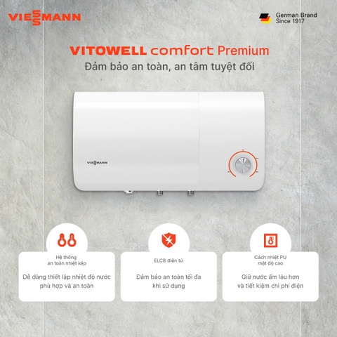 Máy nước nóng gián tiếp Vitowell Comfort Premium P2 S15, S20 & S30