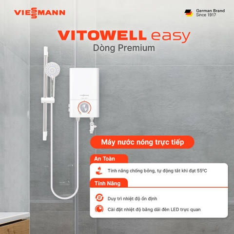 Máy nước nóng trực tiếp Vitowell easy Premium P1 45P-V có bơm