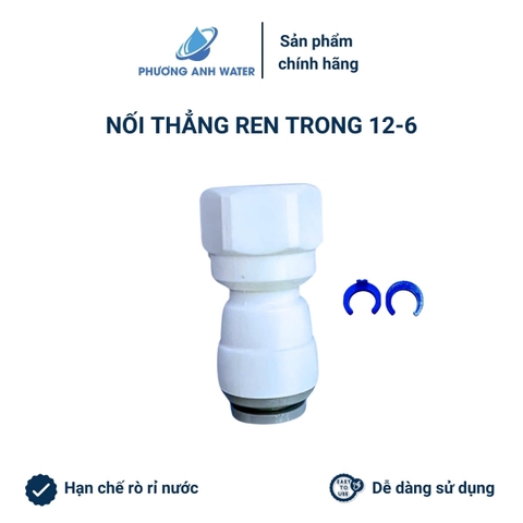 Cút thẳng ren trong nối nhanh ra dây phi 6 và phi 10