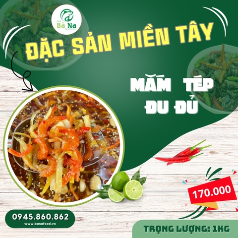 Mắm tép đất trộn đu đủ - Đặc sản Cà Mau