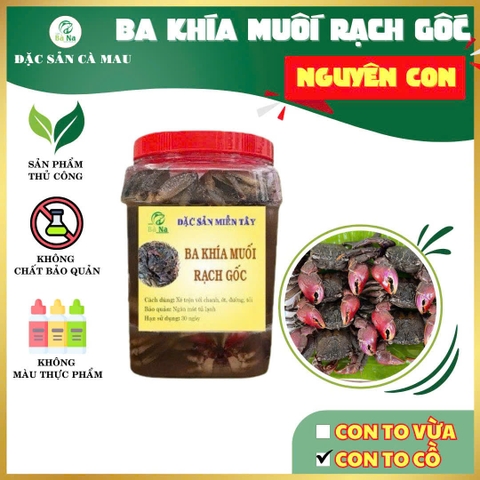 Ba khía muối Rạch Gốc còn nguyên con chưa trộn lựa chắc thịt từng con