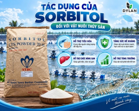 TÁC DỤNG CỦA SORBITOL ĐỐI VỚI VẬT NUÔI THỦY SẢN