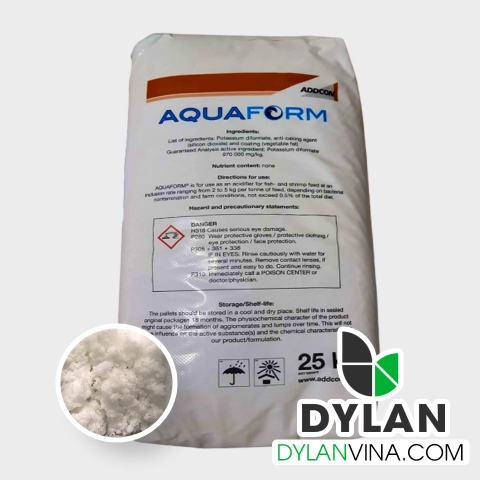 AQUAFORM - là Acid hữu cơ kali, giảm ph và tiêu diệt vi khuẩn hại đường ruột, phòng bệnh phân trắng