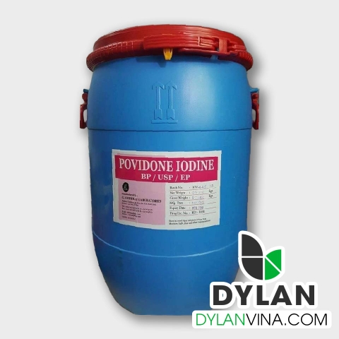 Povidone-iodine(PVP-I). G.amphray poly vinylpyrrol idone và iodine.