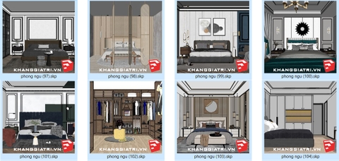 Thư Viện Sketchup Phòng Ngủ
