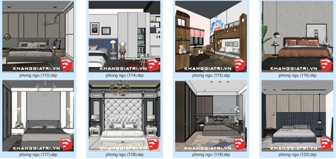 Thư Viện Sketchup Phòng Ngủ