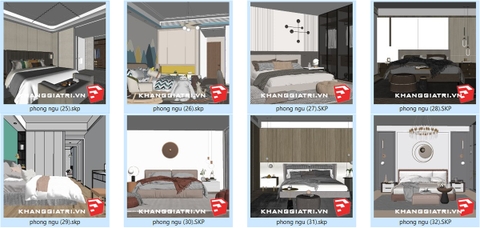 Thư Viện Sketchup Phòng Ngủ