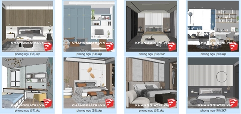 Thư Viện Sketchup Phòng Ngủ