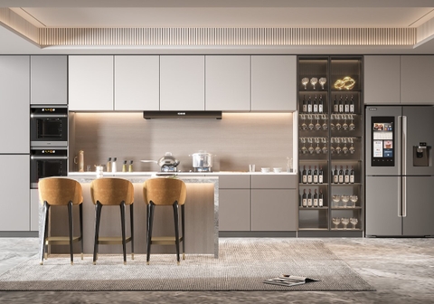Thư Viện Mẫu Bếp Sketchup Đã Ốp Vật Liệu Render Đầy Đủ