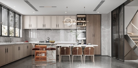 Thư Viện Mẫu Bếp Sketchup Đã Ốp Vật Liệu Render Đầy Đủ