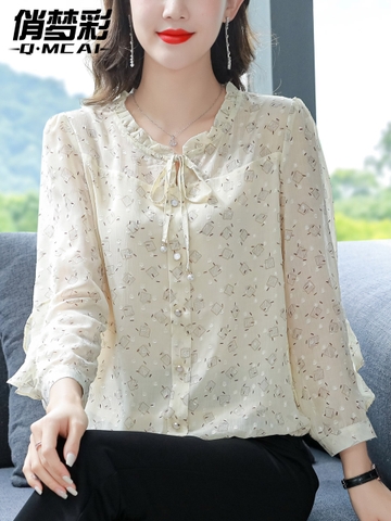 ma-l645-ao-so-mi-voan-dai-tay-hoa-tiet-hoa-thoi-trang-cho-nu-cao-capao-so-mi-nu-