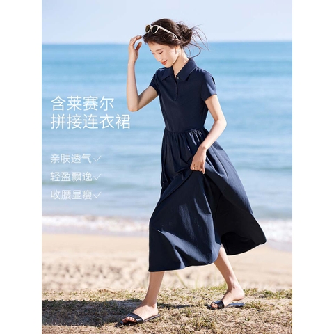 ma-m179-dam-tay-ngan-co-polo-phoi-mau-kieu-dang-thuong-ngay-that-eo