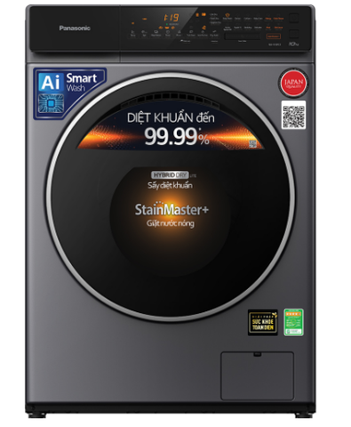 Máy giặt sấy Panasonic Inverter 10 Kg NA-V10FC1LVT Mới Chính Hãng 100% Rẻ Nhất Hà Nội