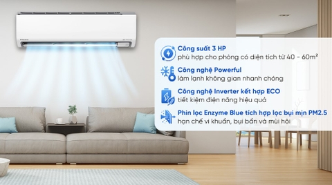 Máy lạnh Daikin Inverter 3 HP FTKF71ZVMV