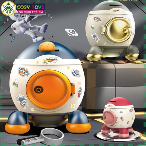 Đồ chơi ống tiết kiệm mô hình tên lửa phi hành gia cho bé