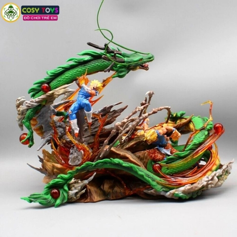 Mô hình DragonBall Goku đại chiến Vegeta siêu đẹp, cao 30cm - nặng 2kg - rộng 33cm - Figure DragonBall