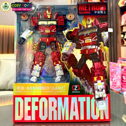 Đồ chơi lắp ghép biến hình robot thành xe quân sự cỡ lớn cao cấp cho bé