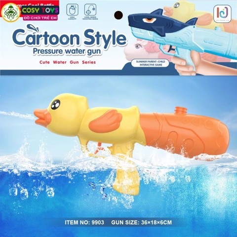 Đồ chơi ống súng nước một tia nhân vật hoạt hình với dung tích 600ml cho bé