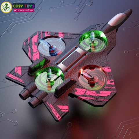 Đồ chơi mô hình máy bay điều khiển từ xa bằng xốp với 4 cánh lớn nhào lộn 360 độ cho bé