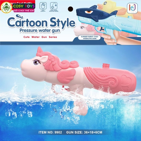 Đồ chơi ống súng nước một tia nhân vật hoạt hình với dung tích 600ml cho bé