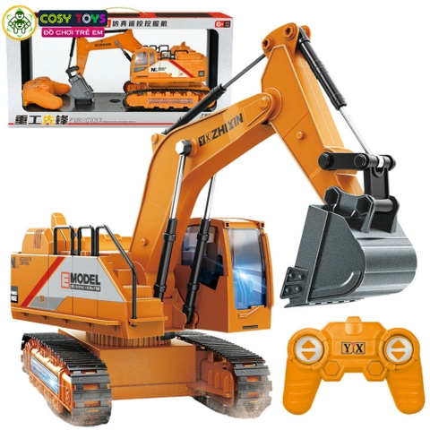 Đồ chơi xe xúc đất công trình mẫu mới cao cấp lớn có điều khiển 4 chiều cho bé