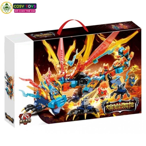 Đồ chơi lắp ghép xếp hình rồng vàng ninja với 786 chi tiết