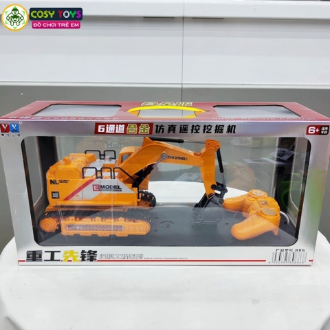 Đồ chơi xe xúc đất công trình mẫu mới cao cấp lớn có điều khiển 4 chiều cho bé