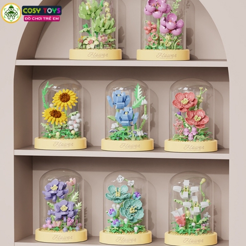 Đồ chơi lắp ghép xếp hình đóa hoa nghệ thuật (mẫu mới) đủ màu sắc với 168-308 chi tiết