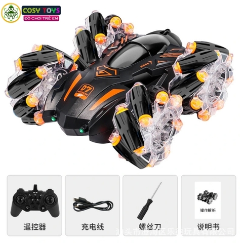 Đồ chơi xe đua stunt điều khiển từ xa 360 độ có phun khói và cử chỉ tay cho bé