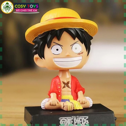 Mô hình Monkey D. Luffy Mũ Rơm Lắc Đầu - One Piece - Có Hộp Màu